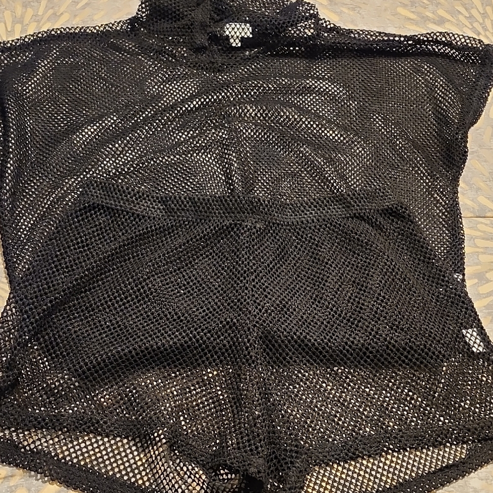 Black Mesh Women Shorts